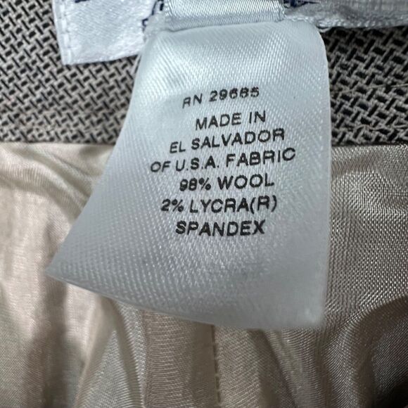 Pendleton Trouser Pants Womens 12 Brown Wool Herringbone Savvy Stretch Classic - Picture 10 of 13